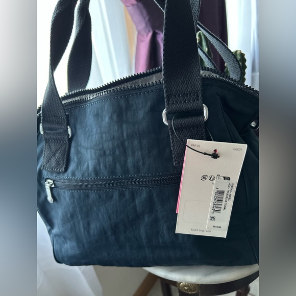 Kipling Dark Blue Handbag with Monkey Charm - Picture 10 of 11